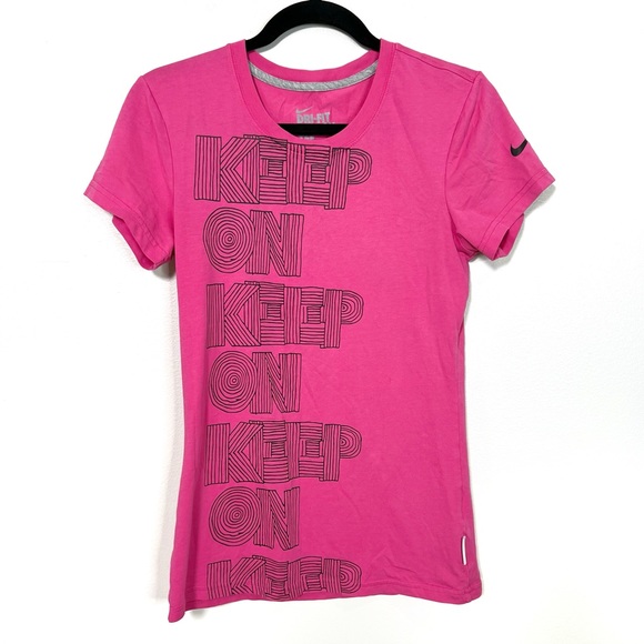 NIKE Keep On Dri-Fit Pink and Black top size Small - Picture 1 of 13